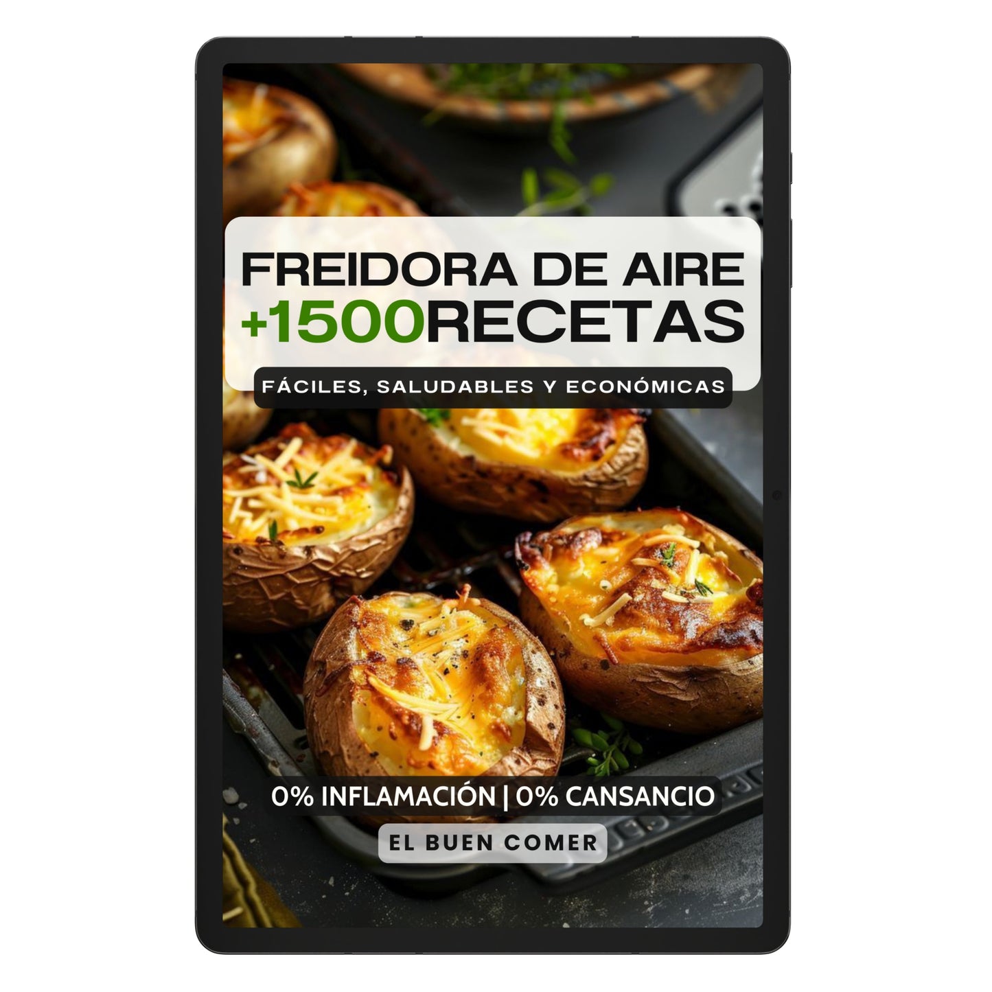 100% Saludable: +1500 Recetas Freidora de Aire